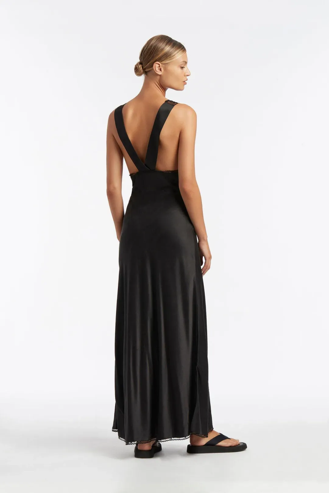 Sir the Label Aries Cut Out Gown Black Size 3 / AU 14 for rent on The Volte - main image