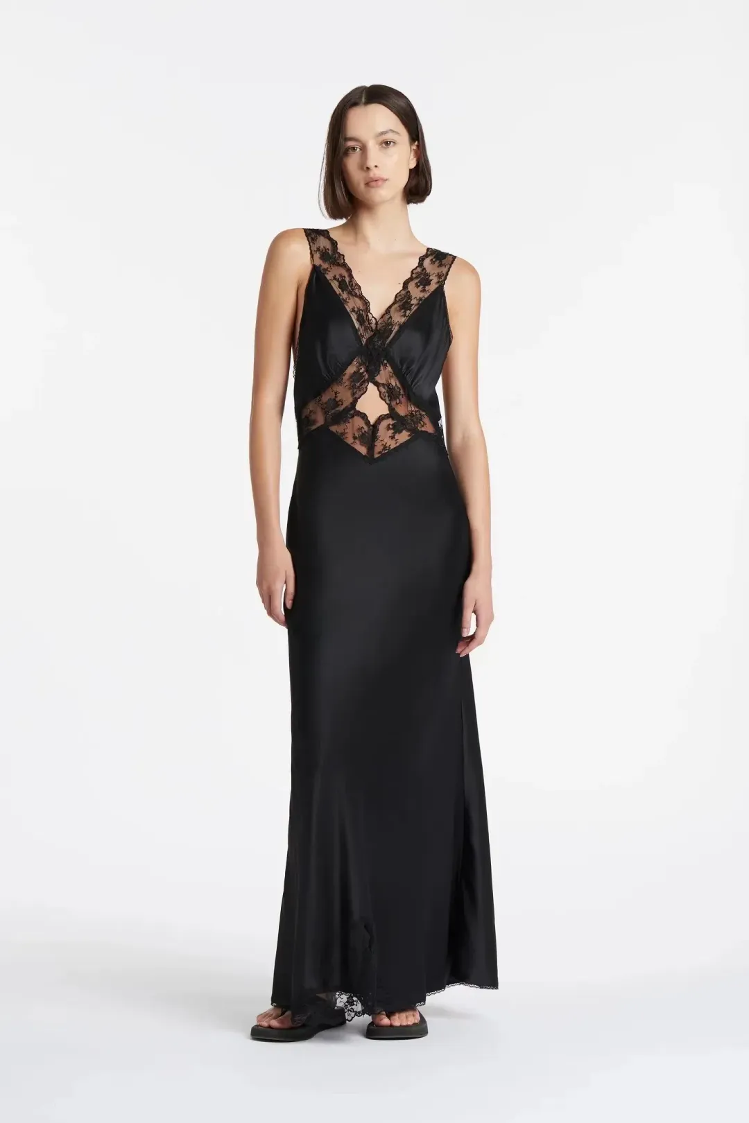 Sir the Label Aries Cut Out Gown Black Size 3 / AU 12 for rent on The Volte - main image