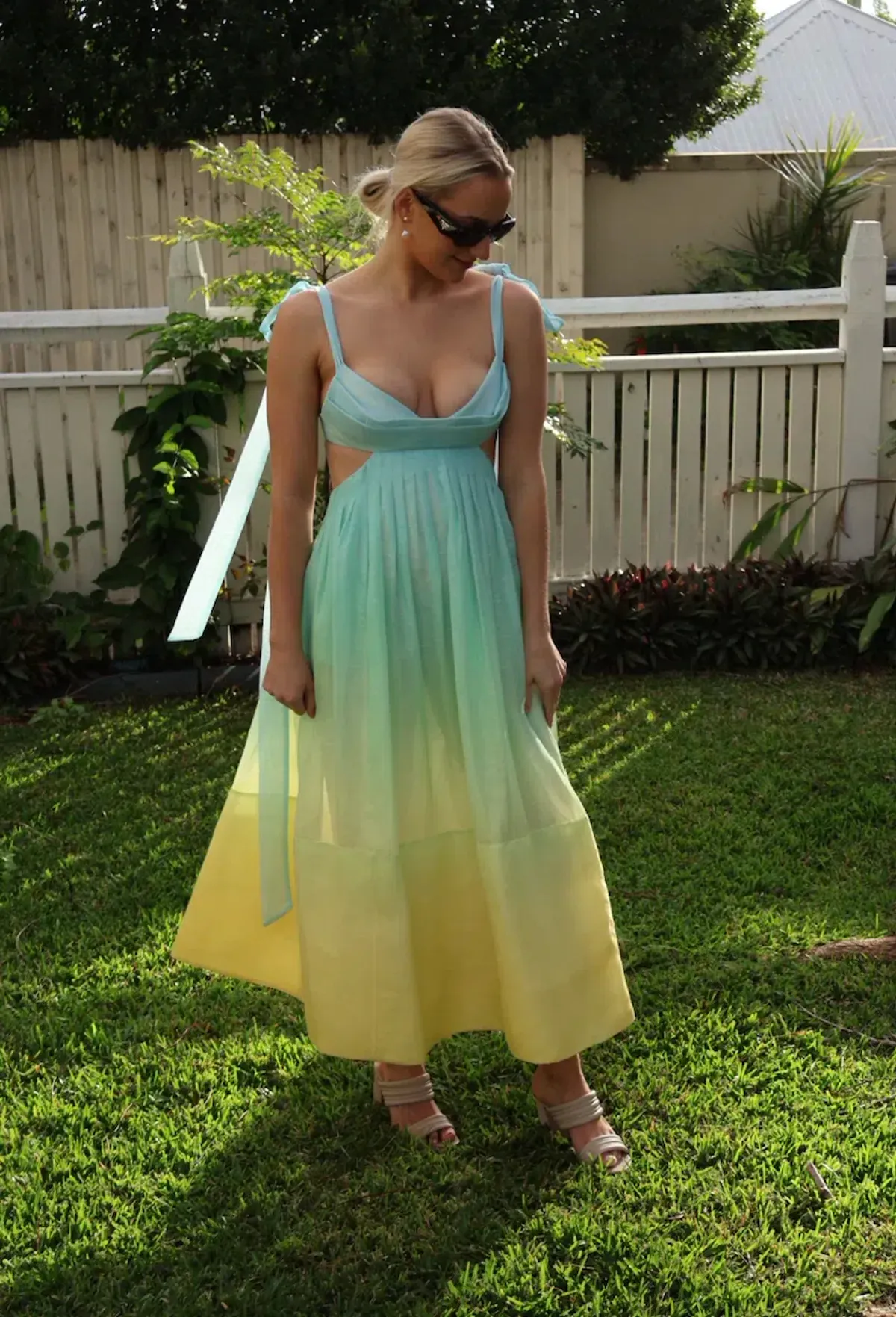 Zimmermann Oasis Bralette Dress Ombré Gown 0 / AU 8  - Image 7