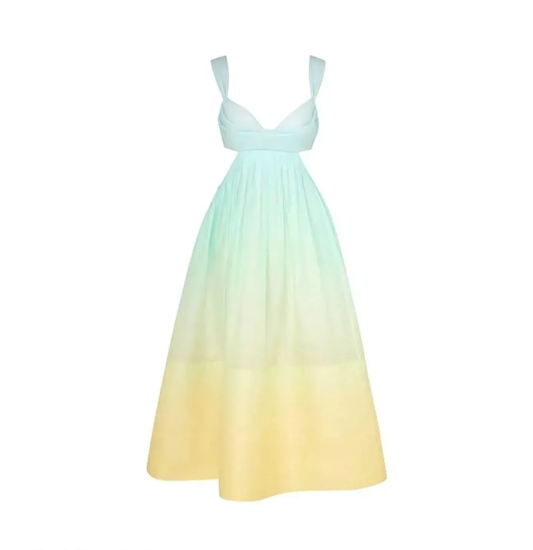 Zimmermann Oasis Bralette Dress Ombré Gown 0 / AU 8  for rent on The Volte - main image