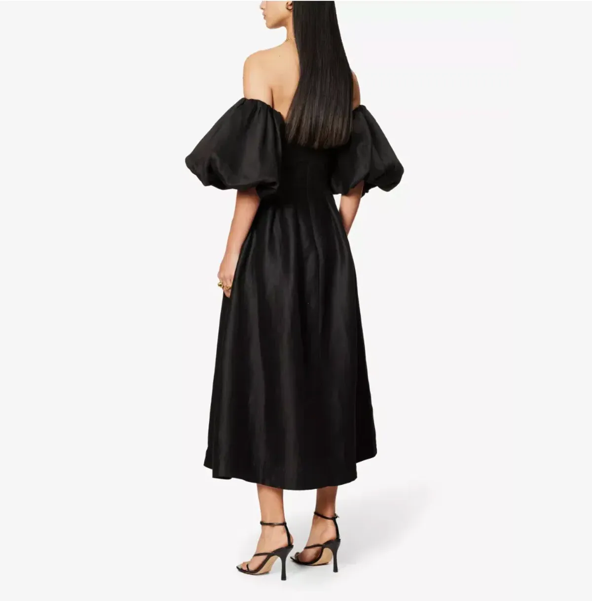 Aje Eugenie Off Shoulder Midi Dress Black Size 12 - Image 5