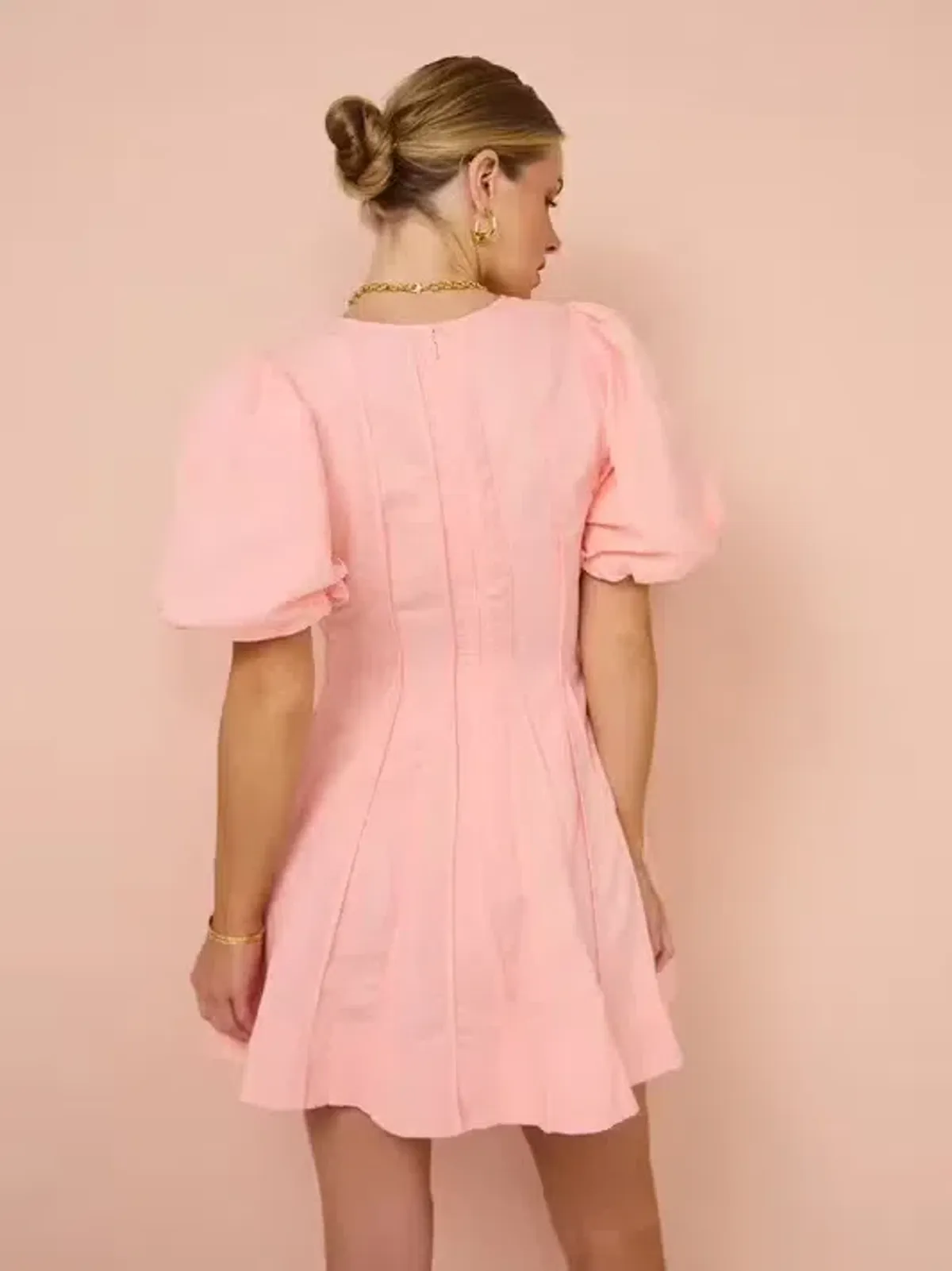 By Nicola Sea Loving Mini Dress Rockmelon Pink Size 10 - Image 3