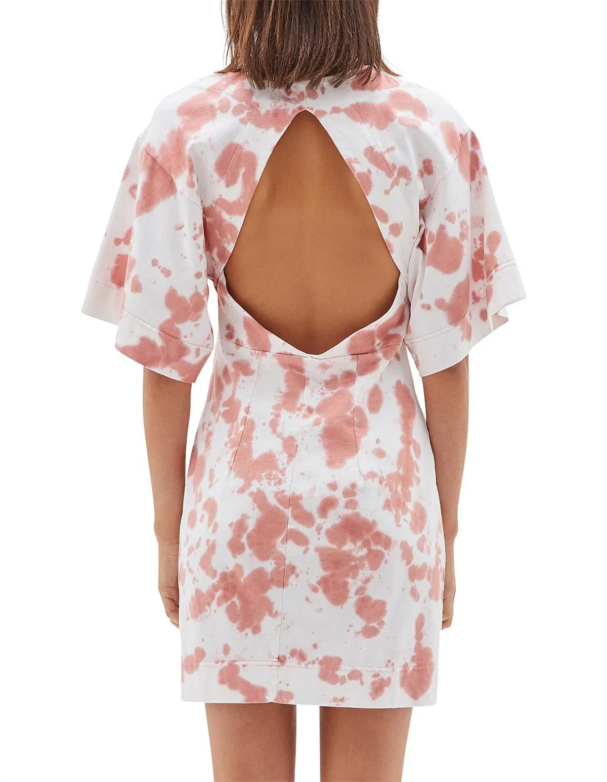 Bassike Double Jersey S/S Tie Dye Dress Print Size XS / AU 6 - Image 4