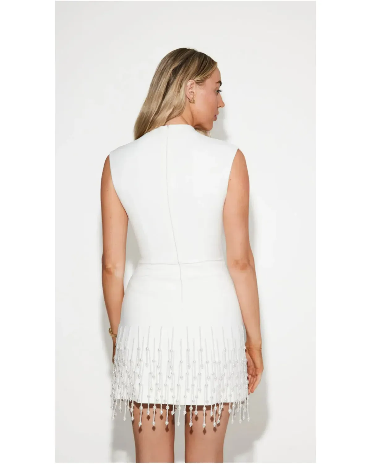 Odd Muse The Ultimate Muse Pearl Drop Sleeveless Dress White Size S / AU 8 - Image 4