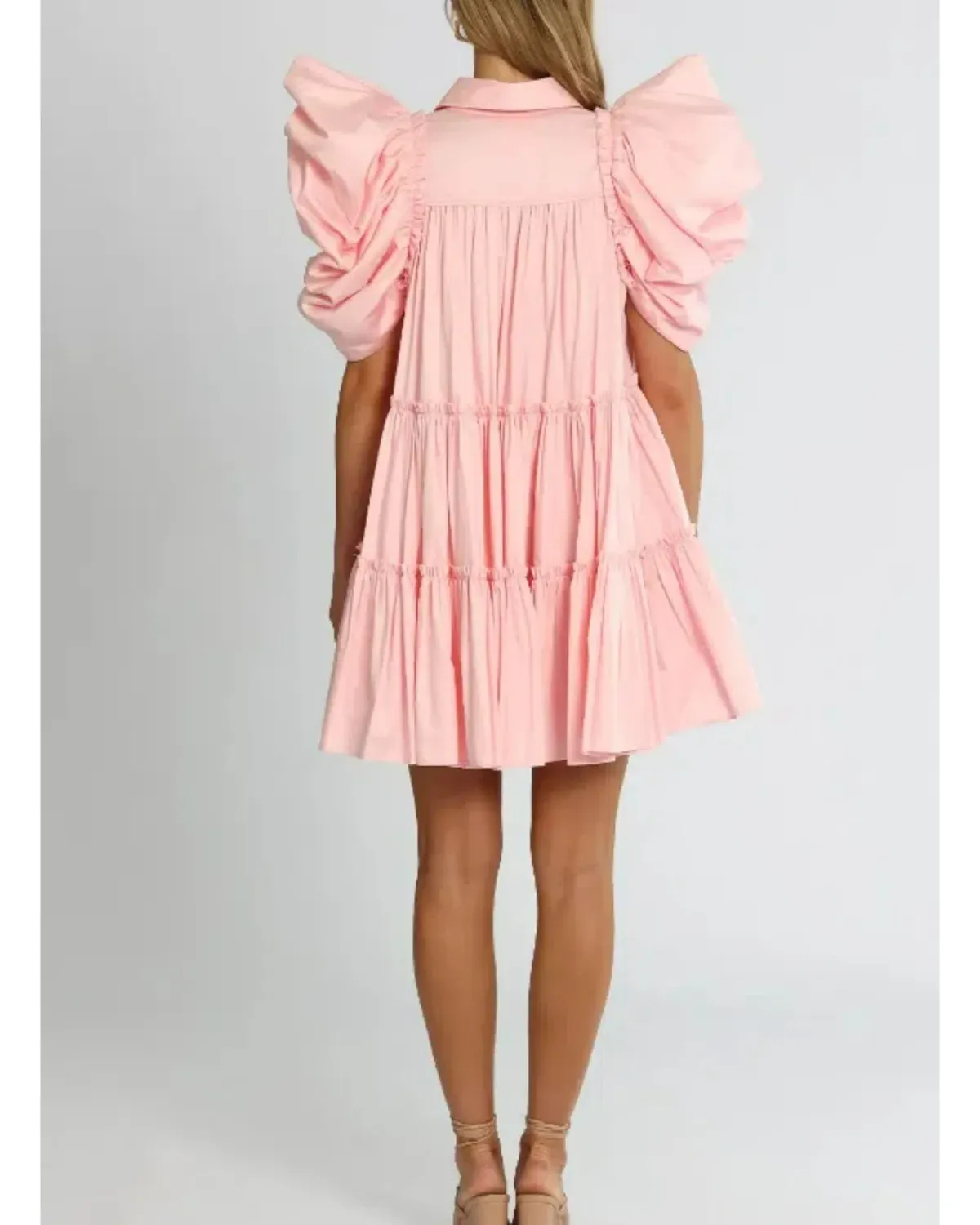 Aje Swift Butterfly Sleeve Smock Dress in Rose Pink Size AU 8  - Image 3