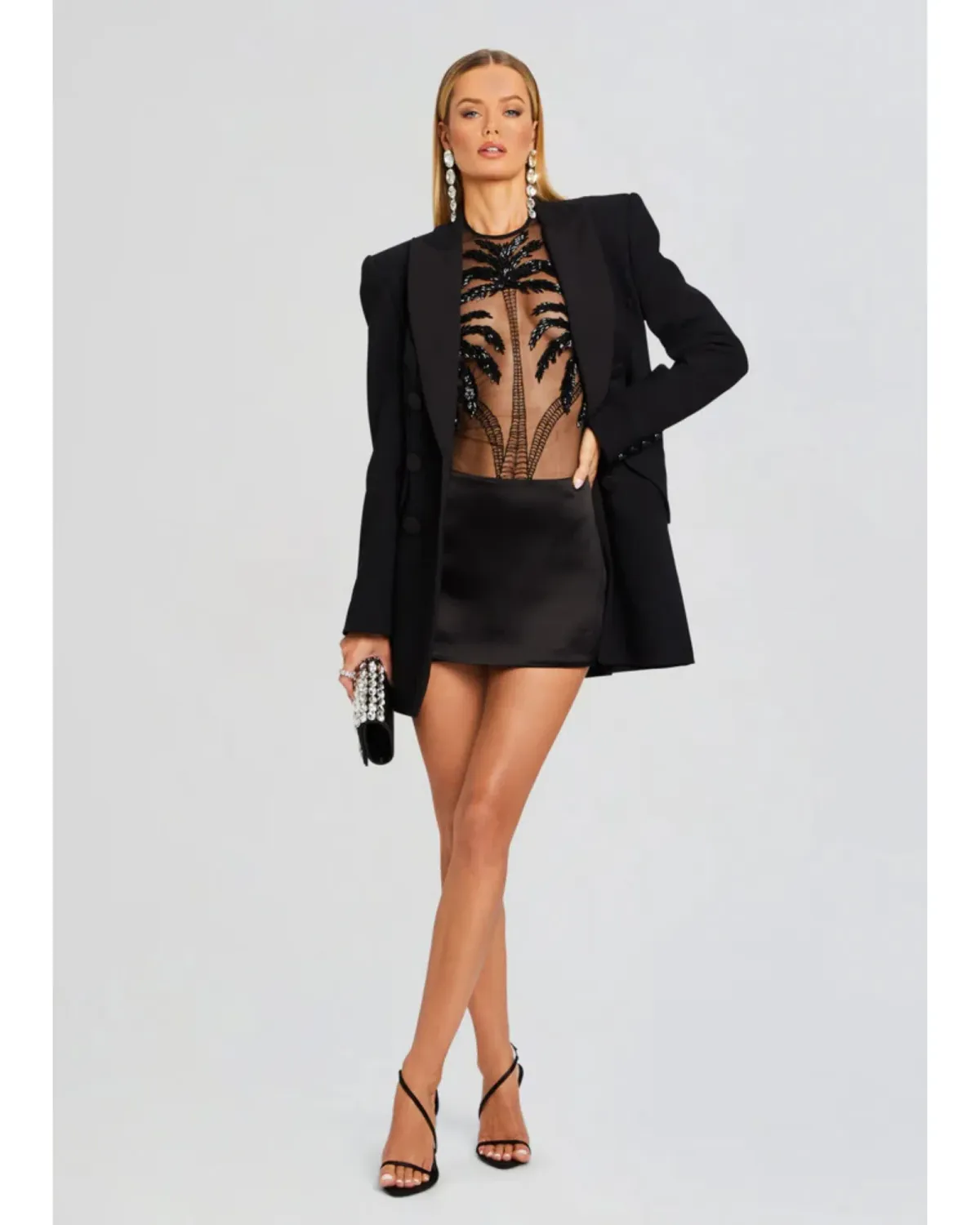 Retrofete Ondine Embellished Dress Black Size XS / AU 6 - Image 3