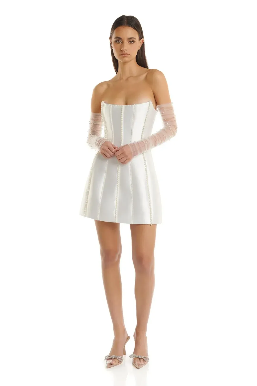 Eliya The Label Kayla Mini Dress White Size XS / AU 6 for rent on The Volte - main image