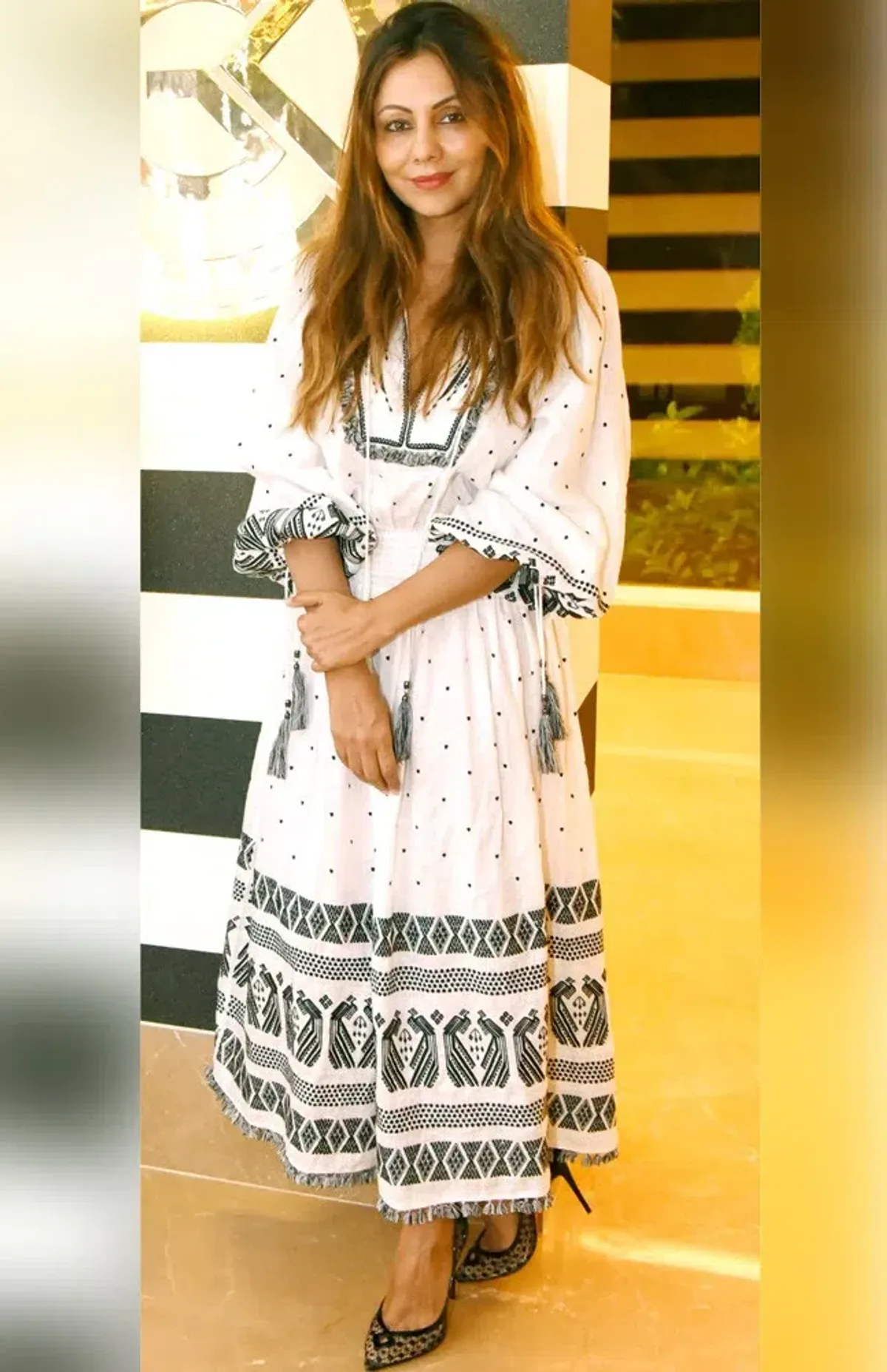 Zimmermann Divinity Midi Embroidered Linen Dress White/Black Size 0 / 8 AU - Image 8