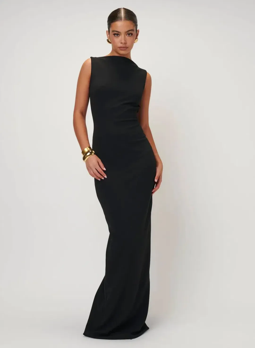 Effie Kats Verona Gown Black Size 12 for rent on The Volte - main image