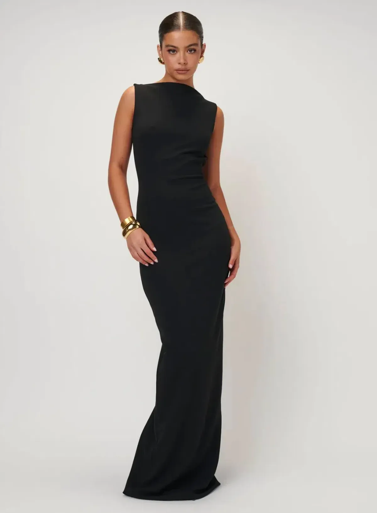 Effie Kats Verona Gown Black Size 12 - Image 1