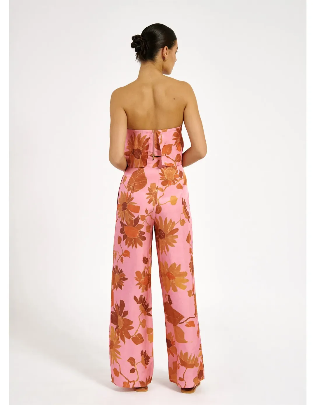 Roame Elma Bustier & Beckford Pant Set Pink & Floral Size 2/ AU 10 for rent on The Volte - main image