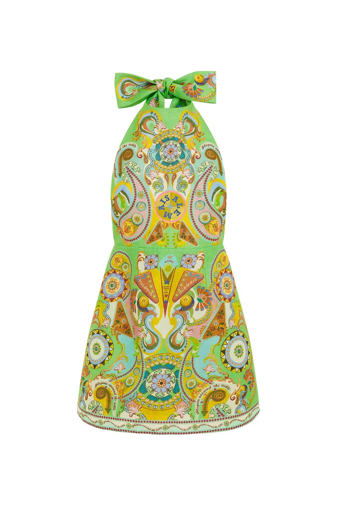 Alemais Pinball Mini Dress Green Print Size 8 for rent on The Volte - main image