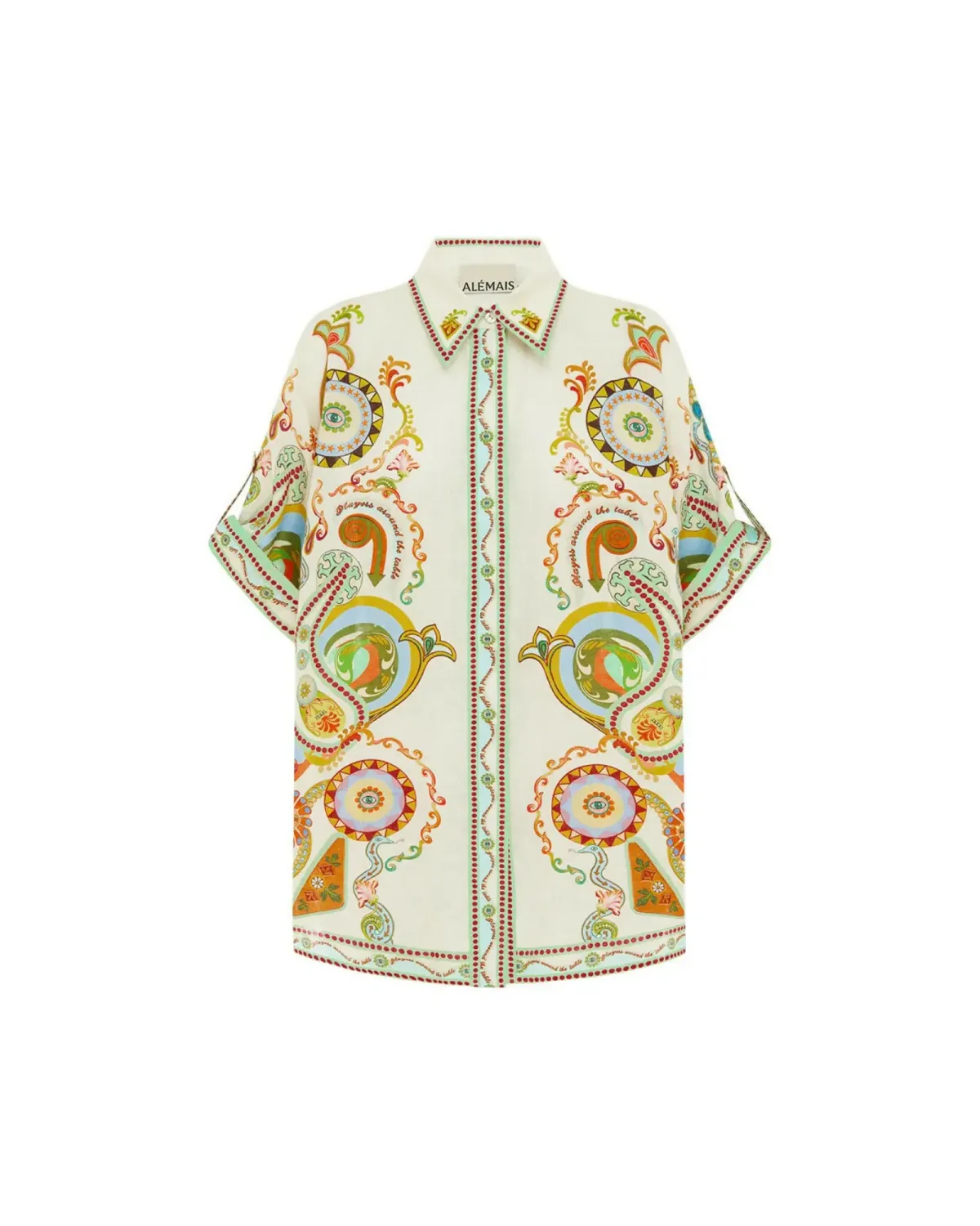 Alemais Pinball Linen Shirt and Short Set Print Size AU 8  - Image 5