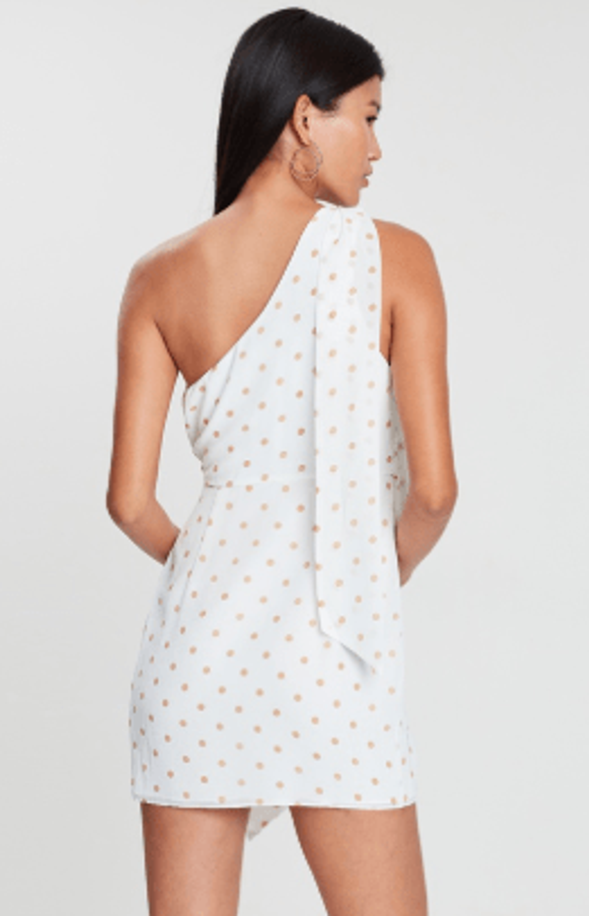 Shona Joy Tie Front One Shoulder Mini Dress Print Size 10 - Image 3