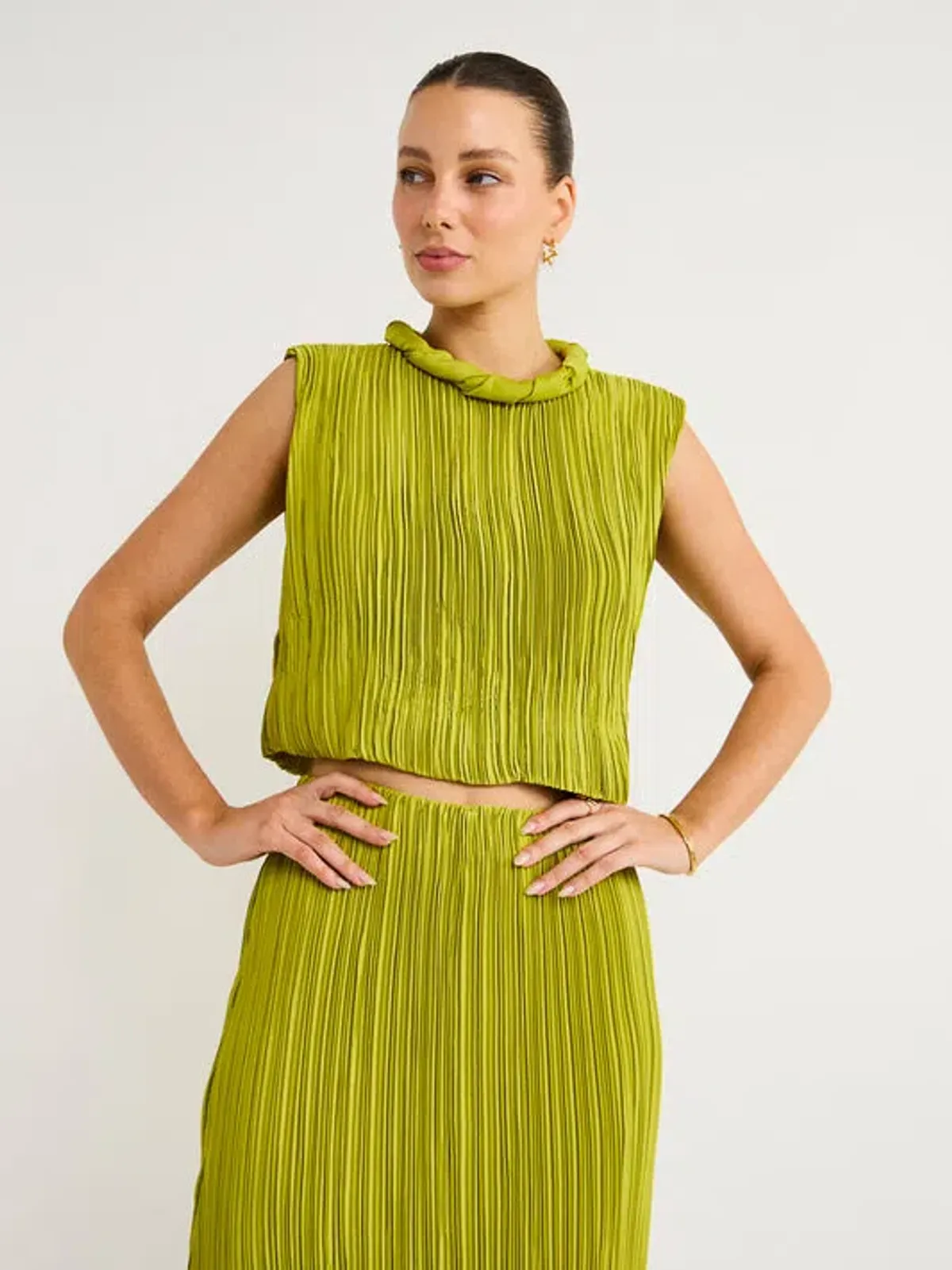 Rachel Gilbert Ziara Top and Skirt Set Green Size 18 - Image 2