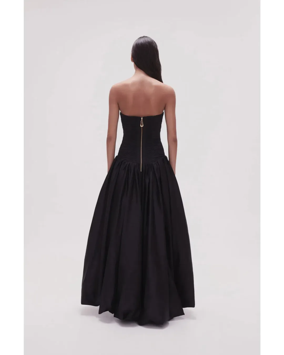 Aje Violette Bubble Hem Maxi Dress Black Size AU 4 for rent on The Volte - main image