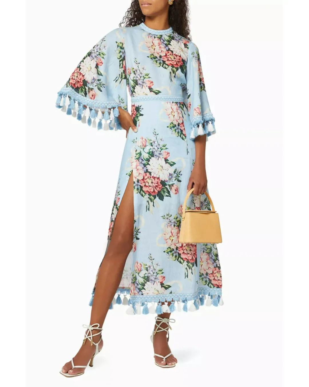 Alice McCall Magic Moment Midi Dress Blue Floral Size AU 8 for rent on The Volte - main image