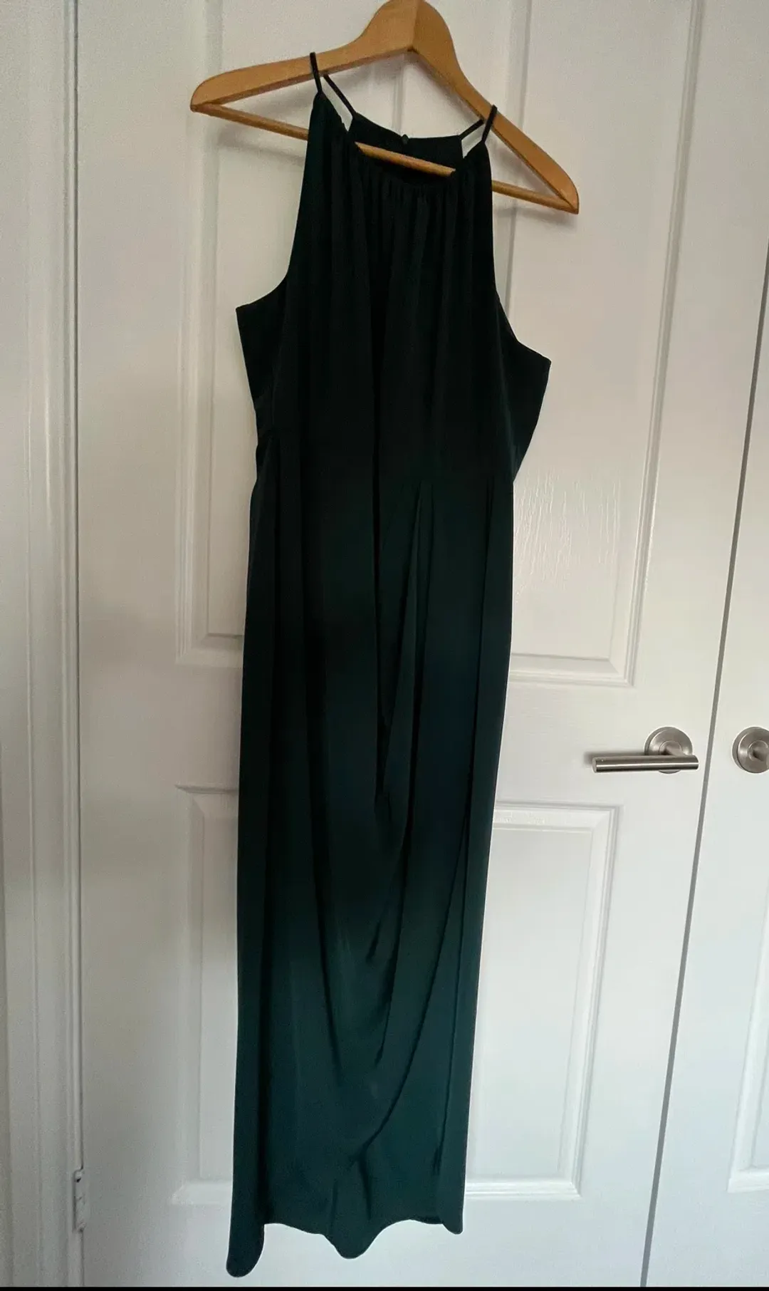 Shona Joy Core High Neck Ruched Dress Emerald Size AU 14 for rent on The Volte - main image