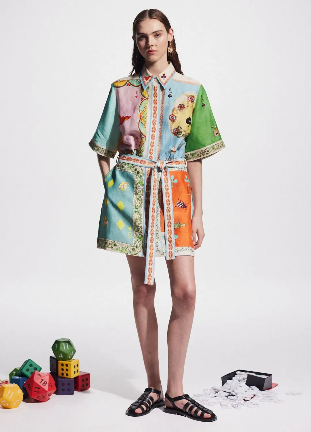 Alemais Rummy Mini Dress Multi Size 16 for rent on The Volte - main image