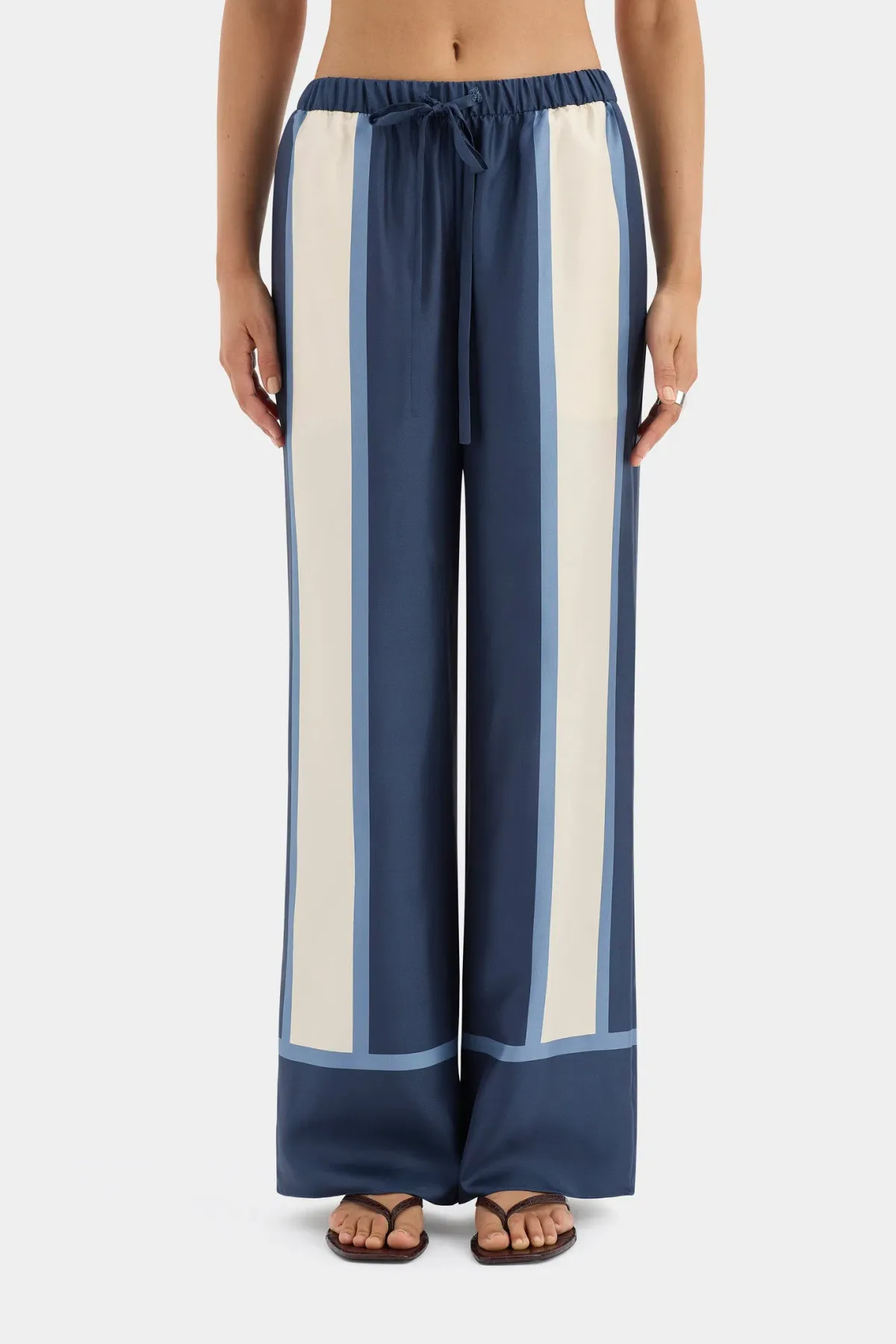 Sir the Label Dazed Wrap Halter Mini and Relaxed Pant Set in Studio Print Size 10 - Image 5