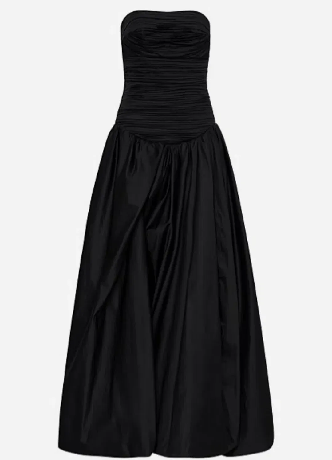 Aje Violette Bubble Hem Maxi Dress Black Size 8 for rent on The Volte - main image