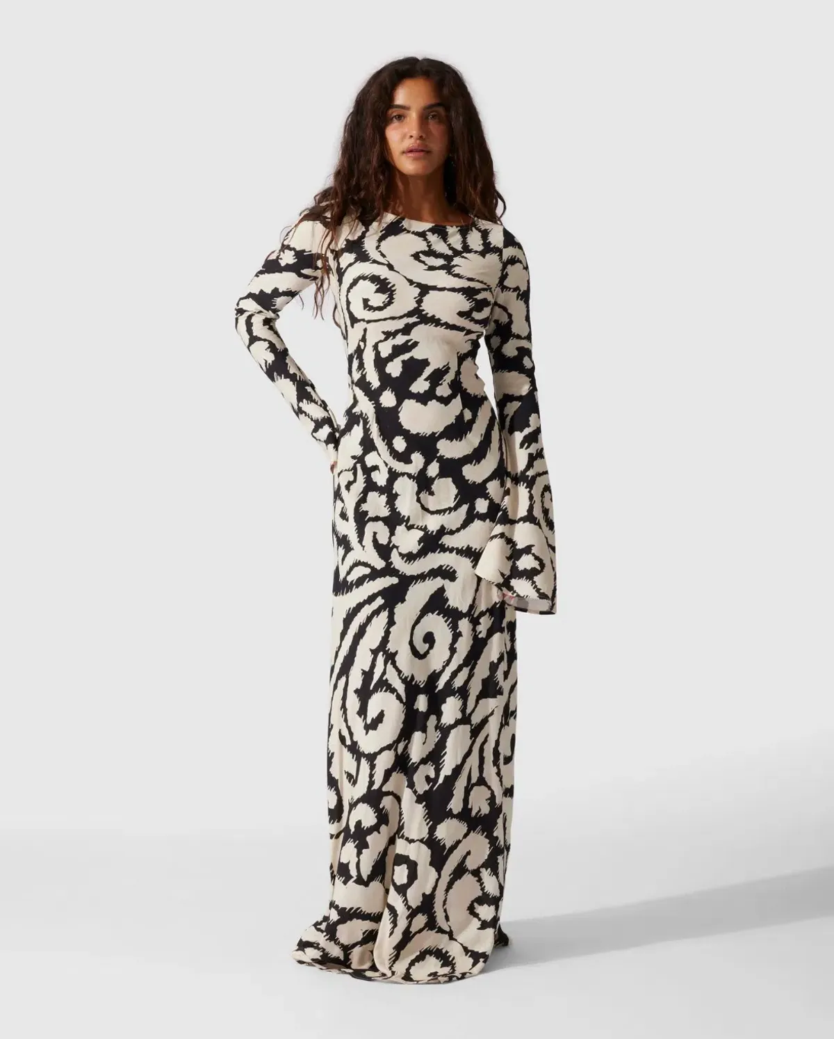 The Wolf Gang Santa Elena Maxi Dress Ikat Print Size 8 - Image 2