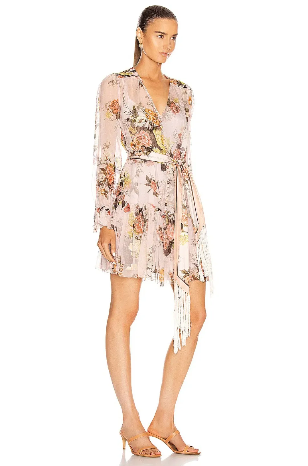 Zimmermann Brightside silk Mini Dress, Blush, Size 2 (AU 12) for rent on The Volte - main image