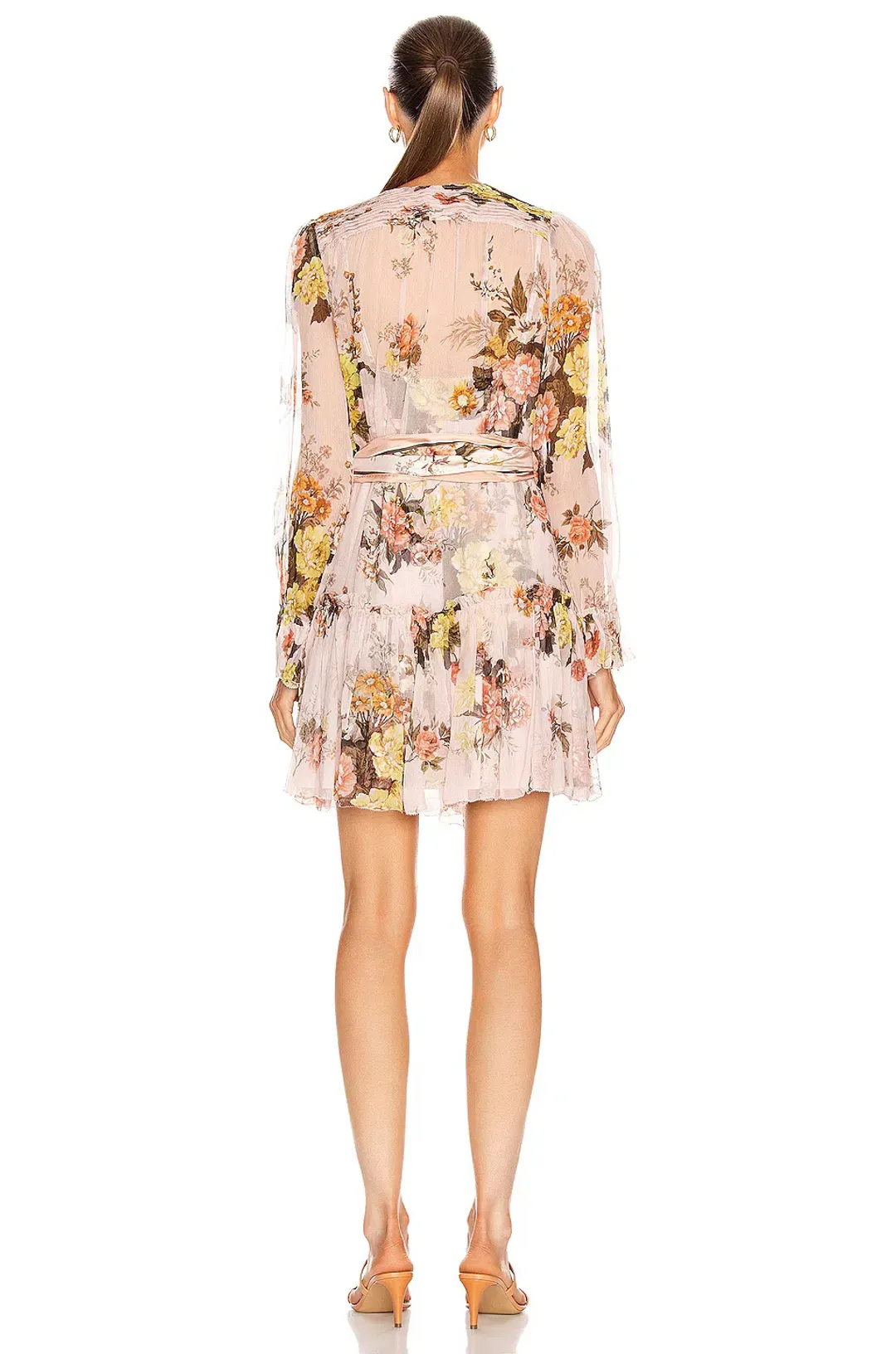 Zimmermann Brightside silk Mini Dress, Blush, Size 2 (AU 12) for rent on The Volte - main image