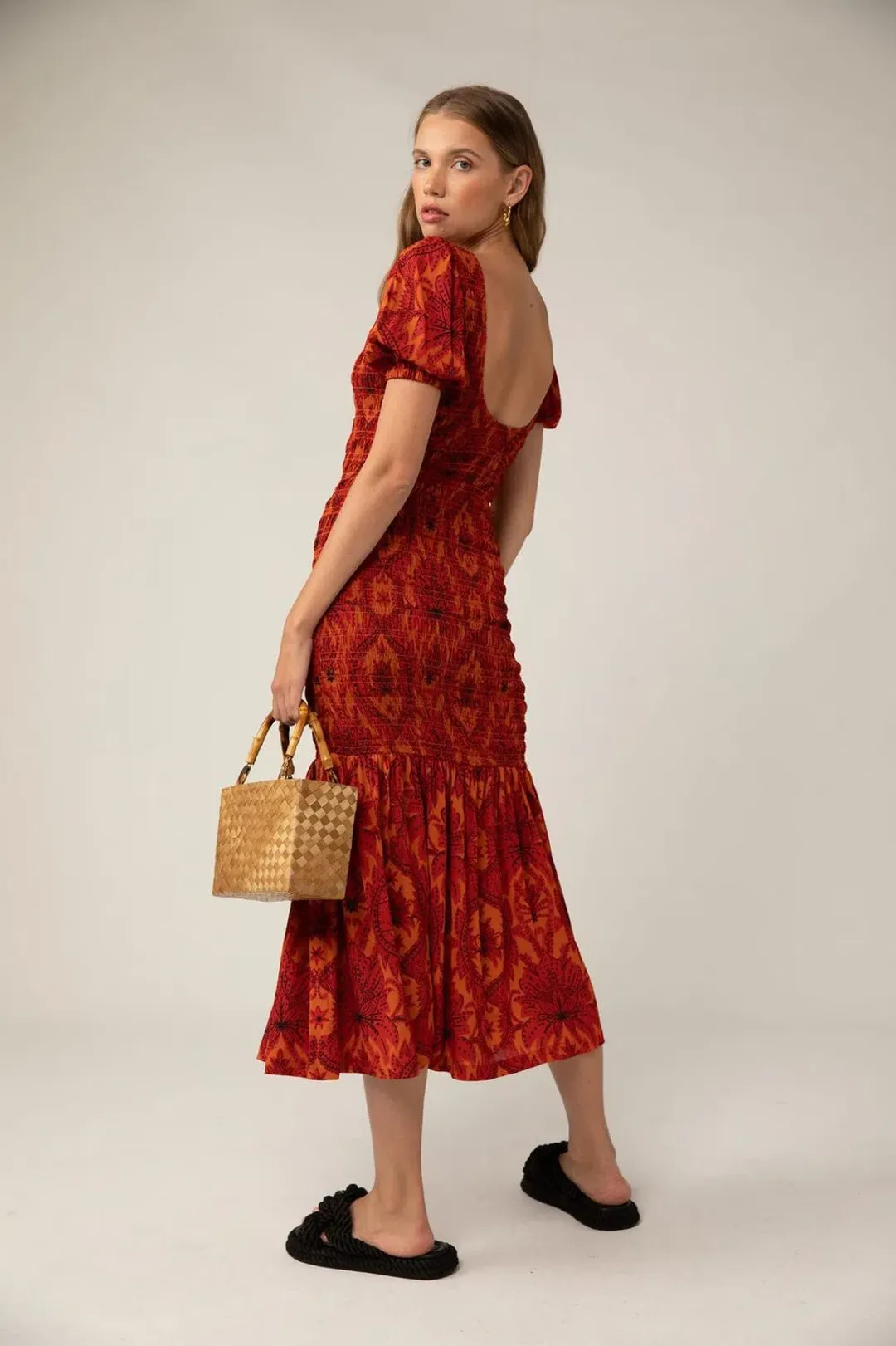 Rue Stiic Isabella Maxi Dress Red Size M/AU 10  for rent on The Volte - main image