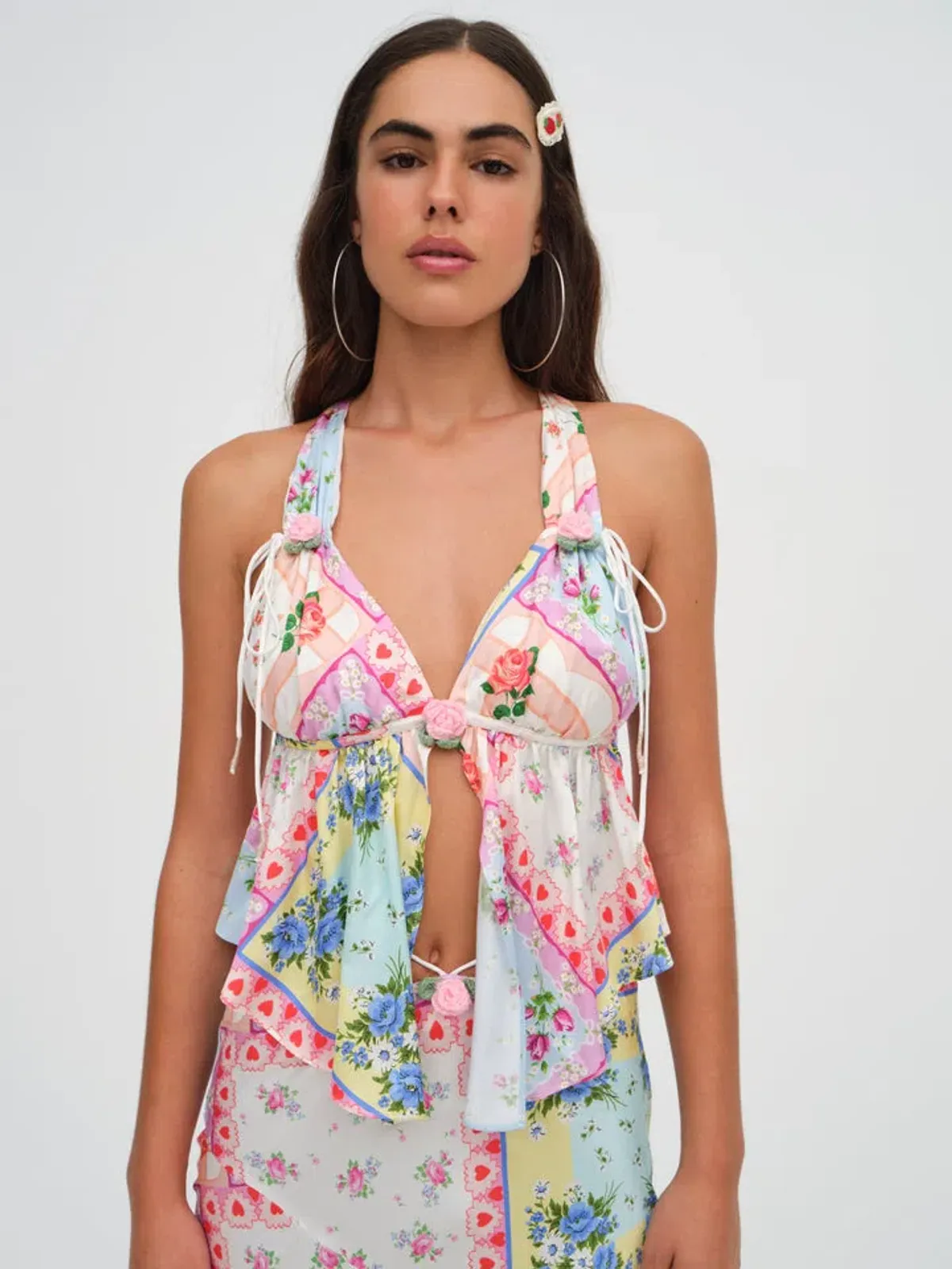 For Love & Lemons Cassandra Two Piece Set Multi Print Size S/au 8 - Image 2