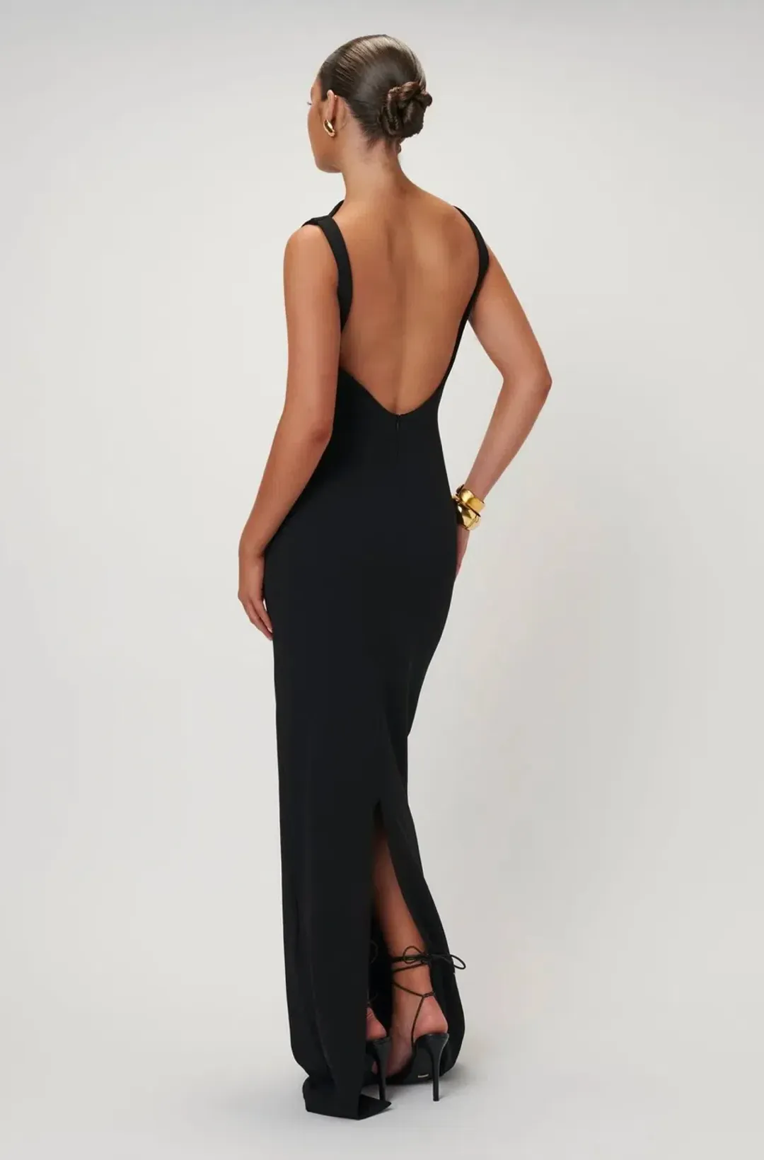 Effie Kats Verona Gown Black Size 6 for rent on The Volte - main image