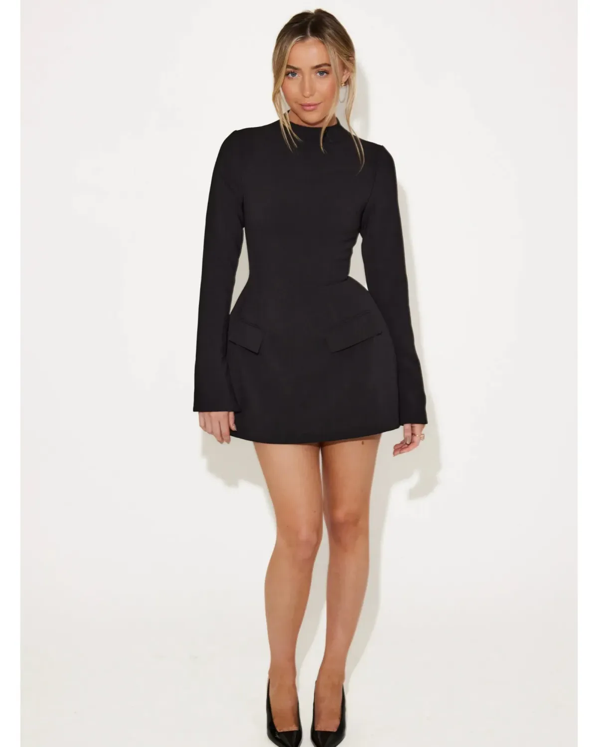Odd Muse The Ultimate Muse Split Sleeve Mini Dress in Black Size AU 6  - Image 1