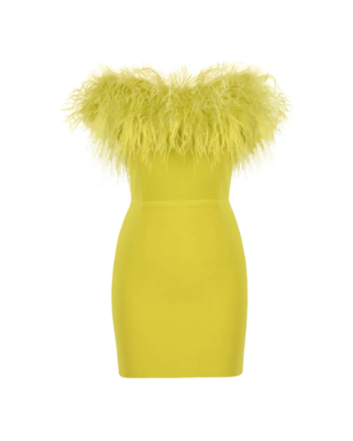 THE NEW ARRIVALS by İlkyaz Özel Cynthia Dress in Acid Lime 8/S - Image 3
