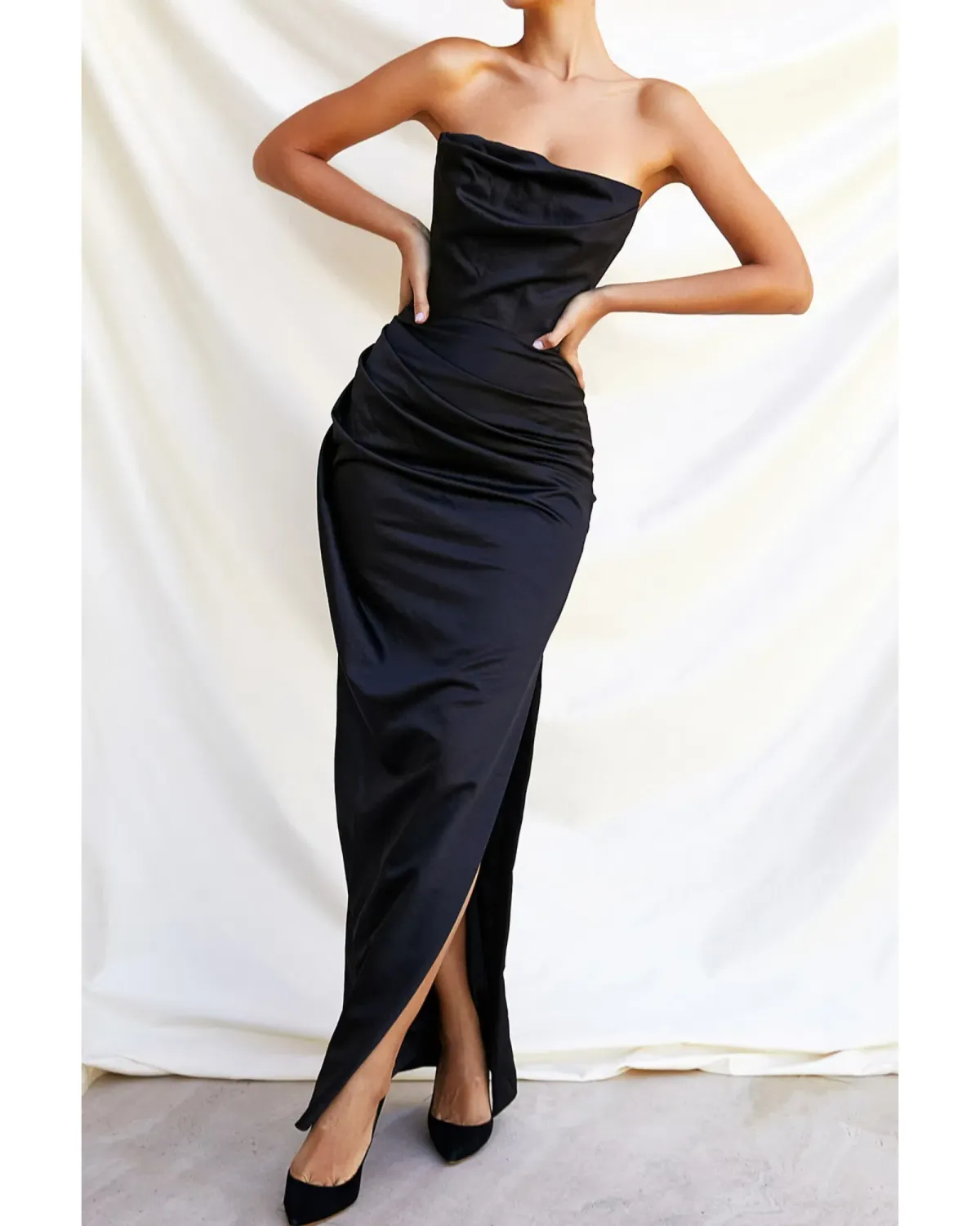 House of CB Adrienne Corset Maxi Dress in Black Size S / AU 8 - Image 4