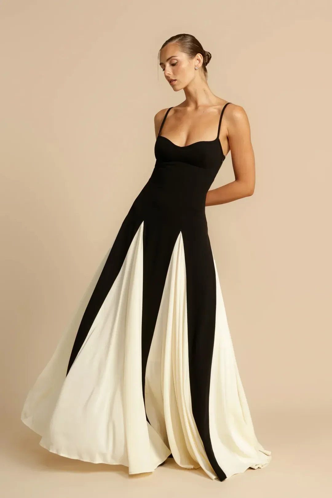 Arcina Ori Paloma Dress Black/White Size 12 for rent on The Volte - main image