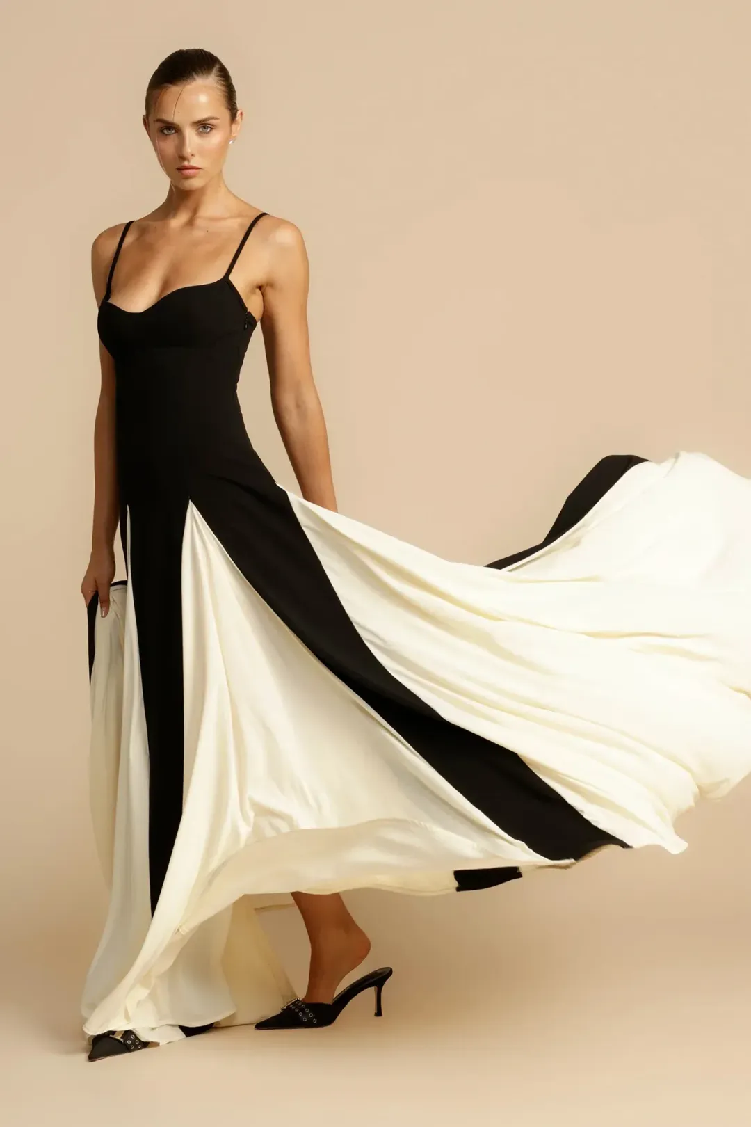 Arcina Ori Paloma Dress Black/White Size 10 for rent on The Volte - main image