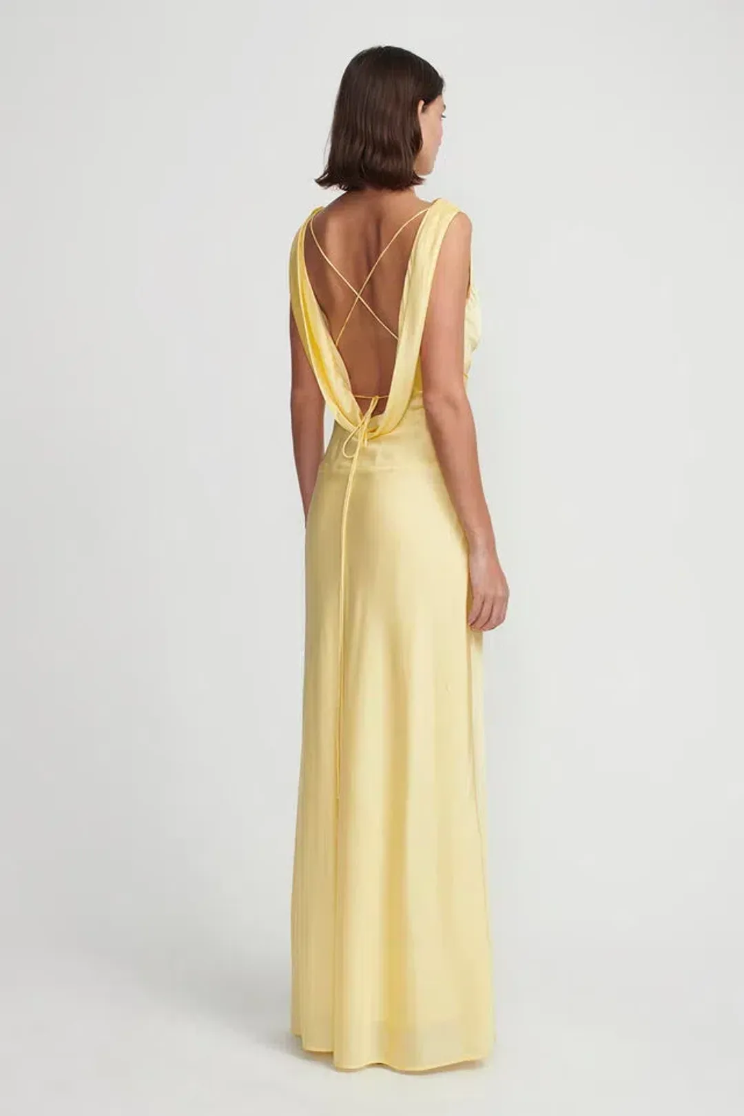 Hansen and Gretel Clara Bias Dress Butter Size XS / AU 6 for rent on The Volte - main image