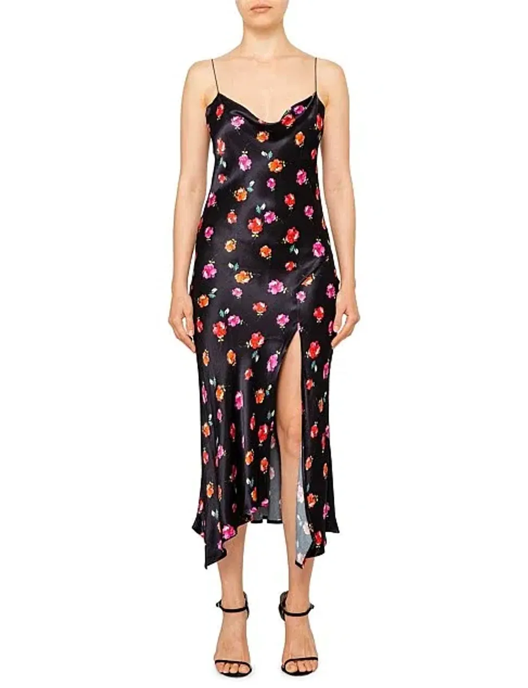Bec & Bridge Floral Midi Dress Black Floral Size AU 6 for rent on The Volte - main image