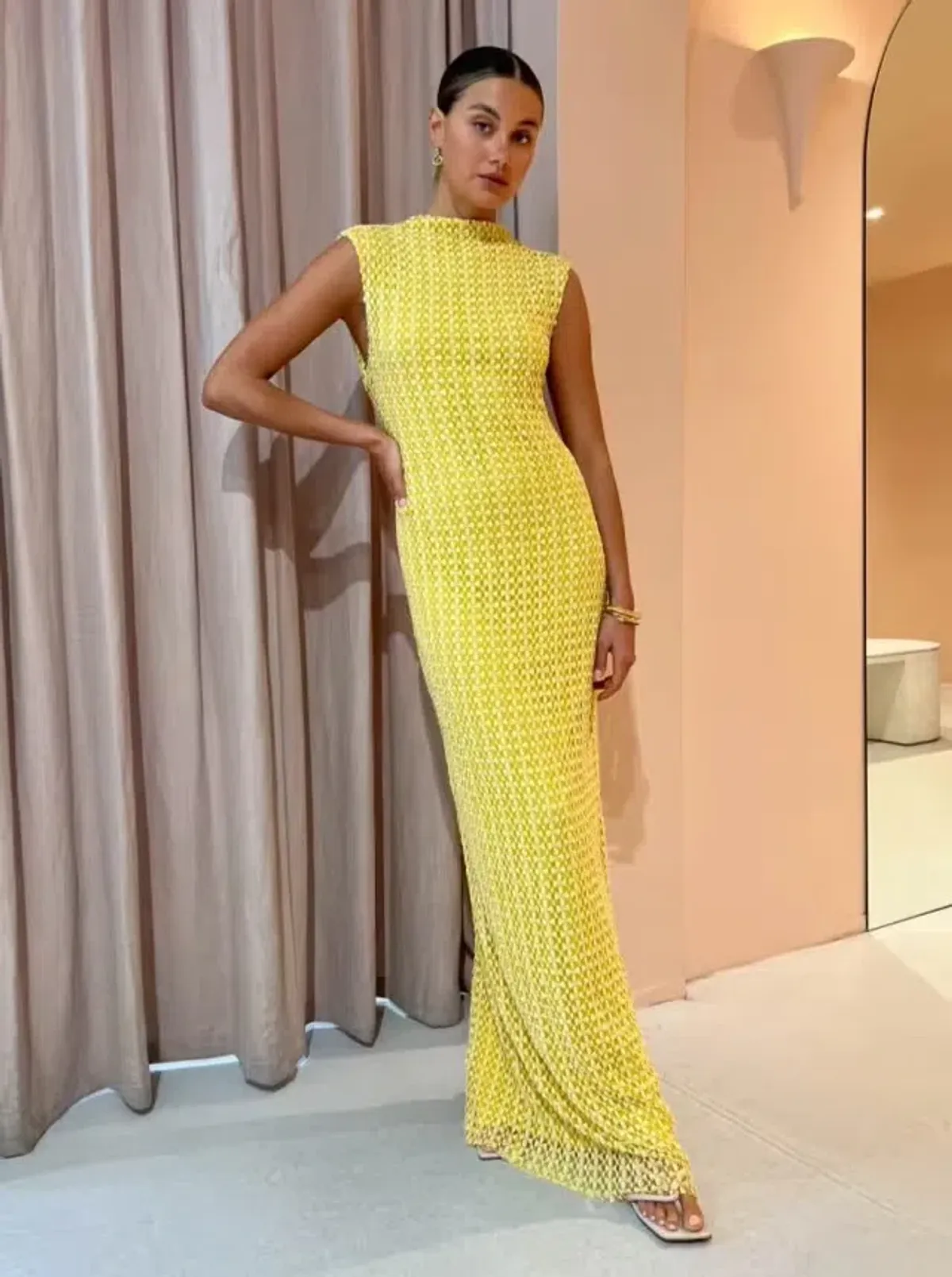 Camilla and Marc Riviera Column Dress Yellow Size 8 - Image 1