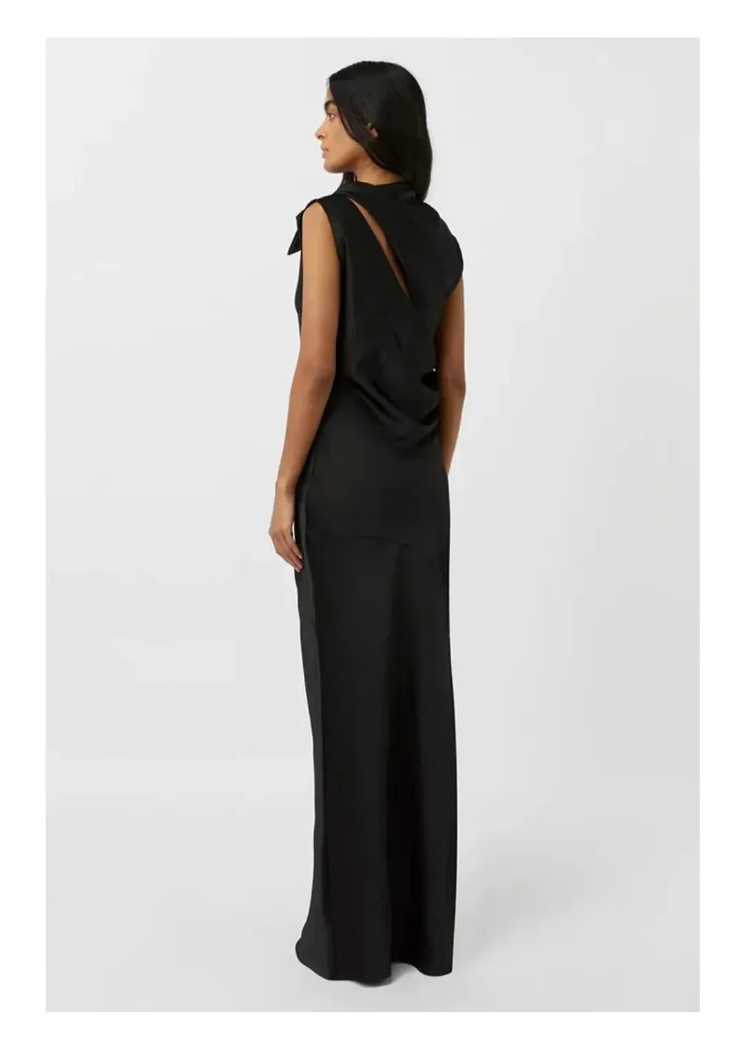 Camilla and Marc Karsten Knot Maxi Gown Black Size 10 for rent on The Volte - main image
