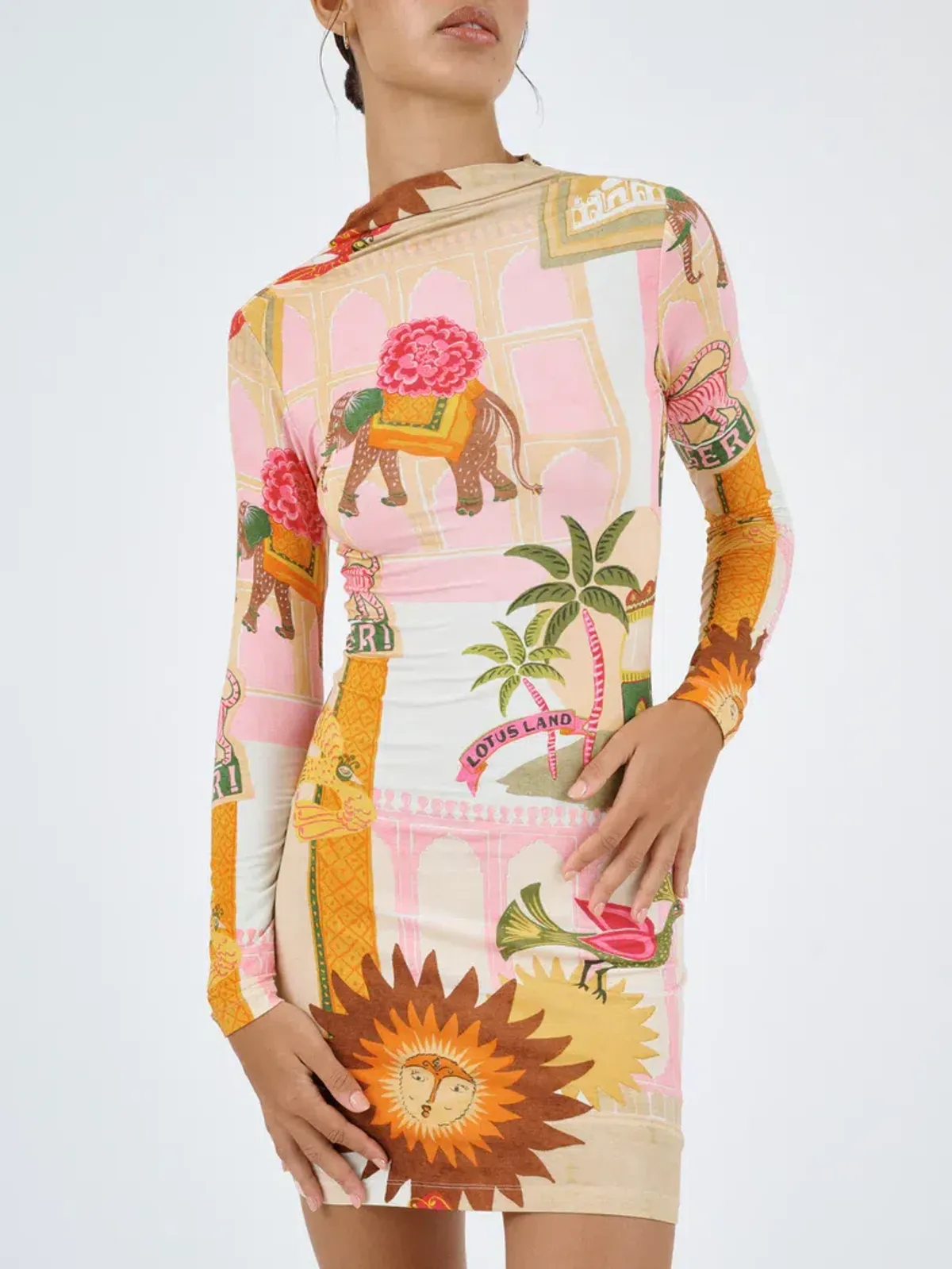 Roame Goldie Mini Dress Pink City Size 1 / Au 8 - Image 3