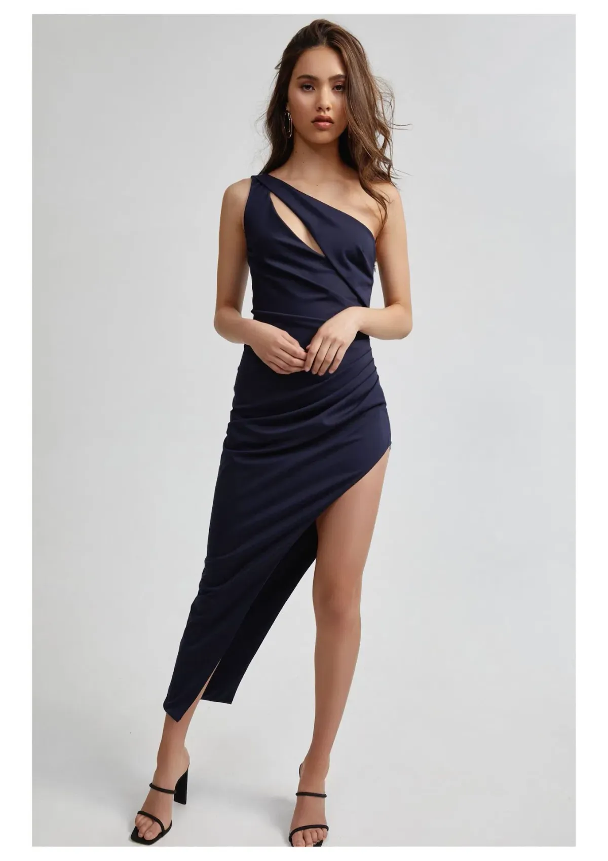 Lexi Lila Midi Dress in Navy Size 6 - Image 1