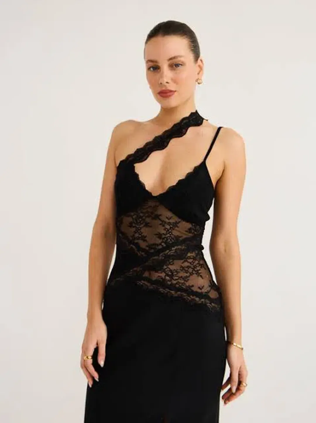 Bec & Bridge Ria Asym Dress Black Size 8 for rent on The Volte - main image