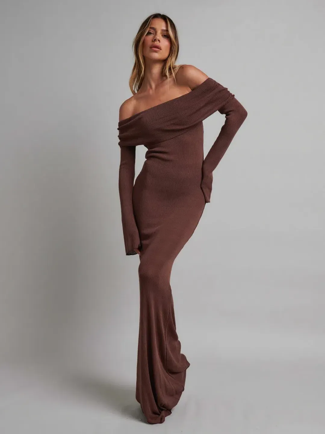 Bayse Brand Slaya Maxi Dress Bark Brown Size M / AU 10 for rent on The Volte - main image