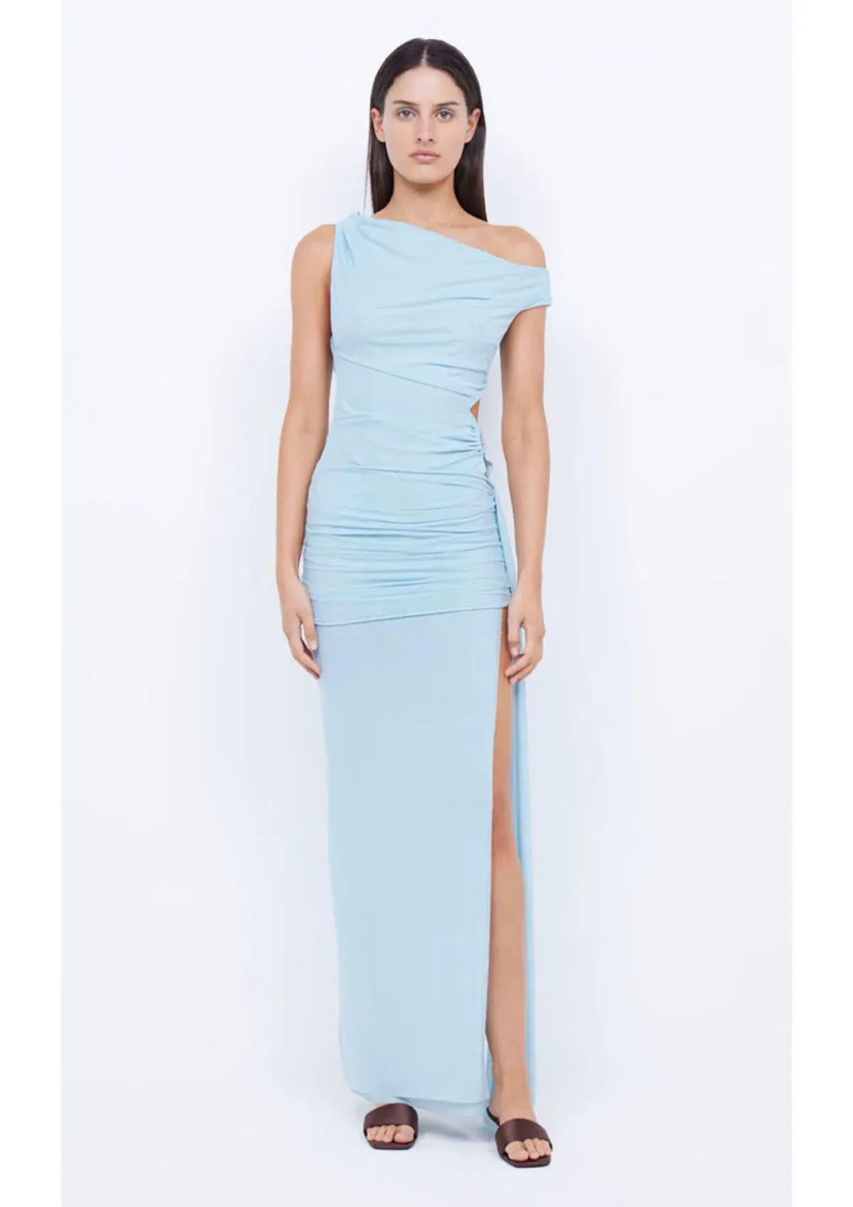 Bec & Bridge Kailani Asym Dress in Dolphin Blue Size AU 6 - Image 1