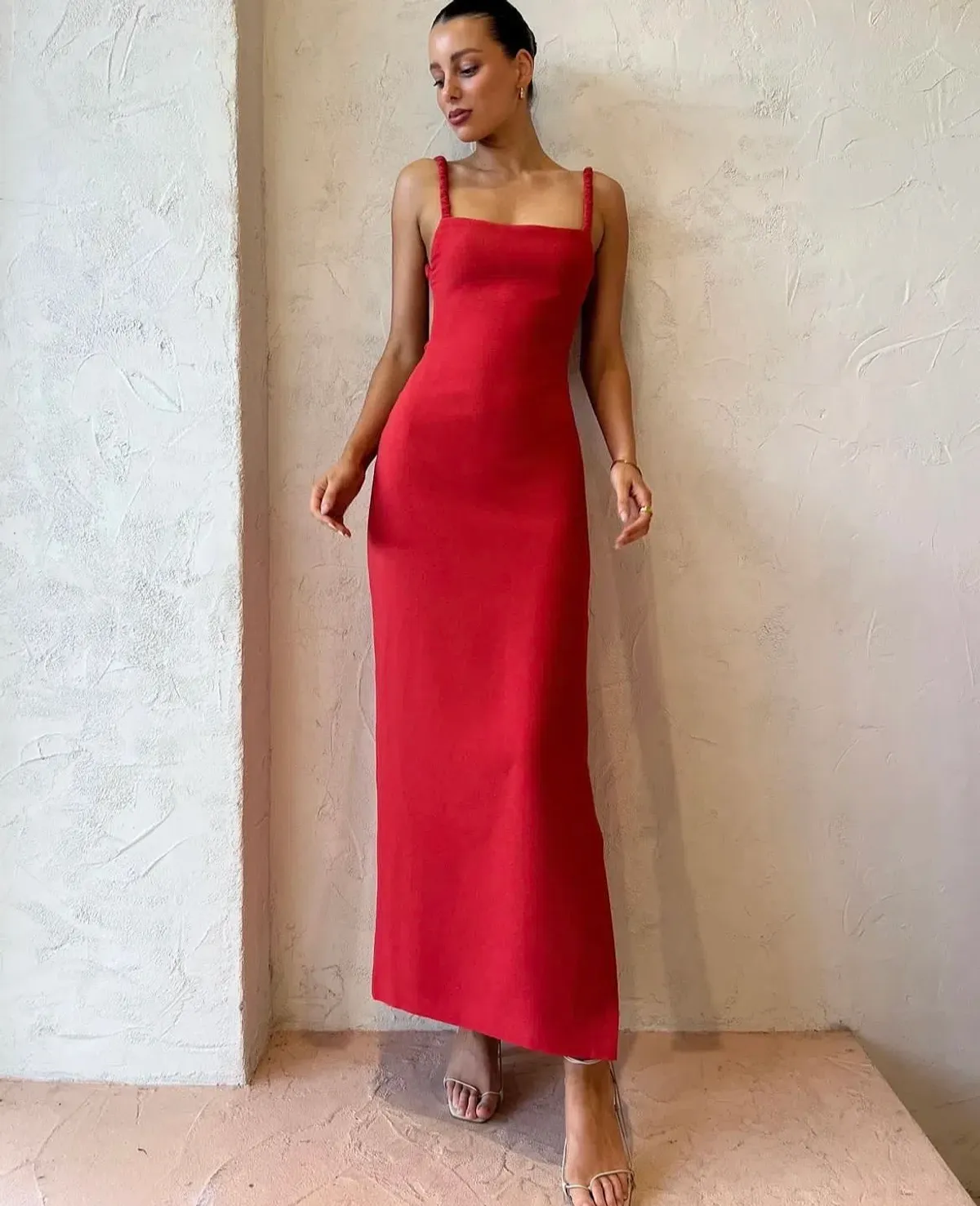 Sir the Label Spoerri Backless Gown Red Size 8 - Image 3