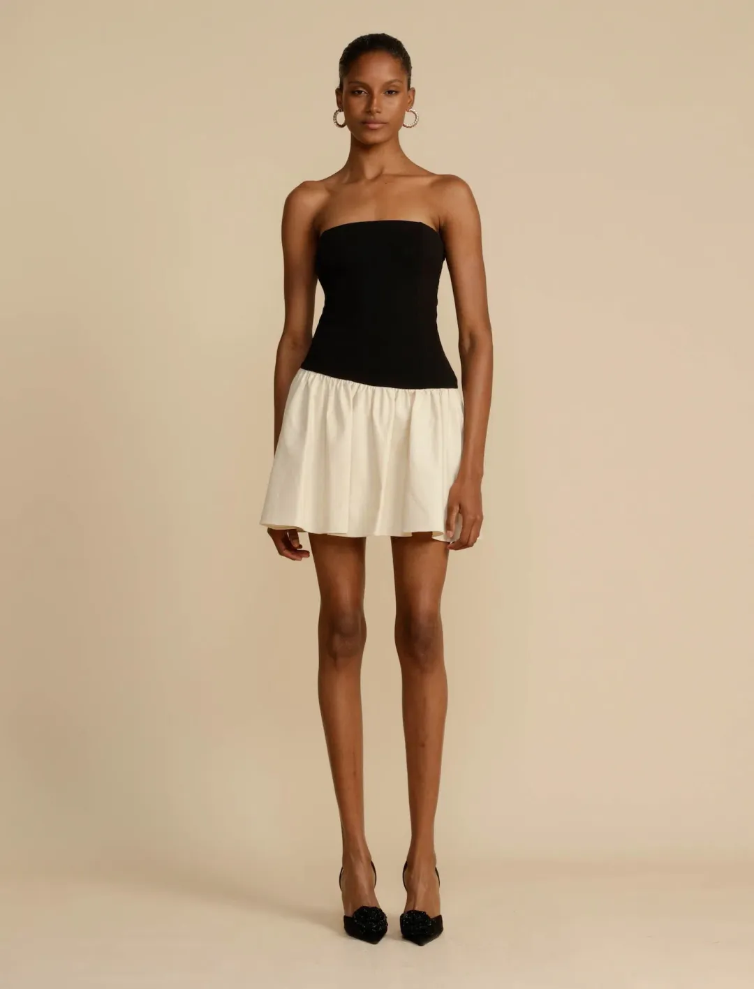 Arcina Ori Celine Mini Dress Black/White Size XS / AU 6 for rent on The Volte - main image