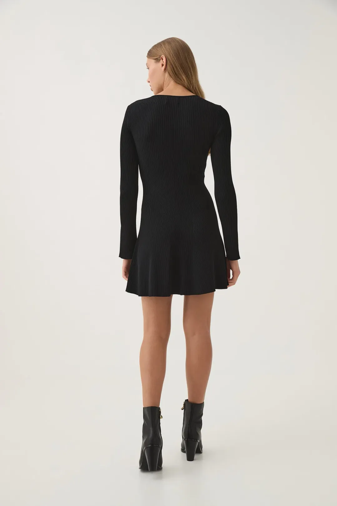 Aje Zeitgeist Knit Mini Dress Black Size M / AU 10 for rent on The Volte - main image