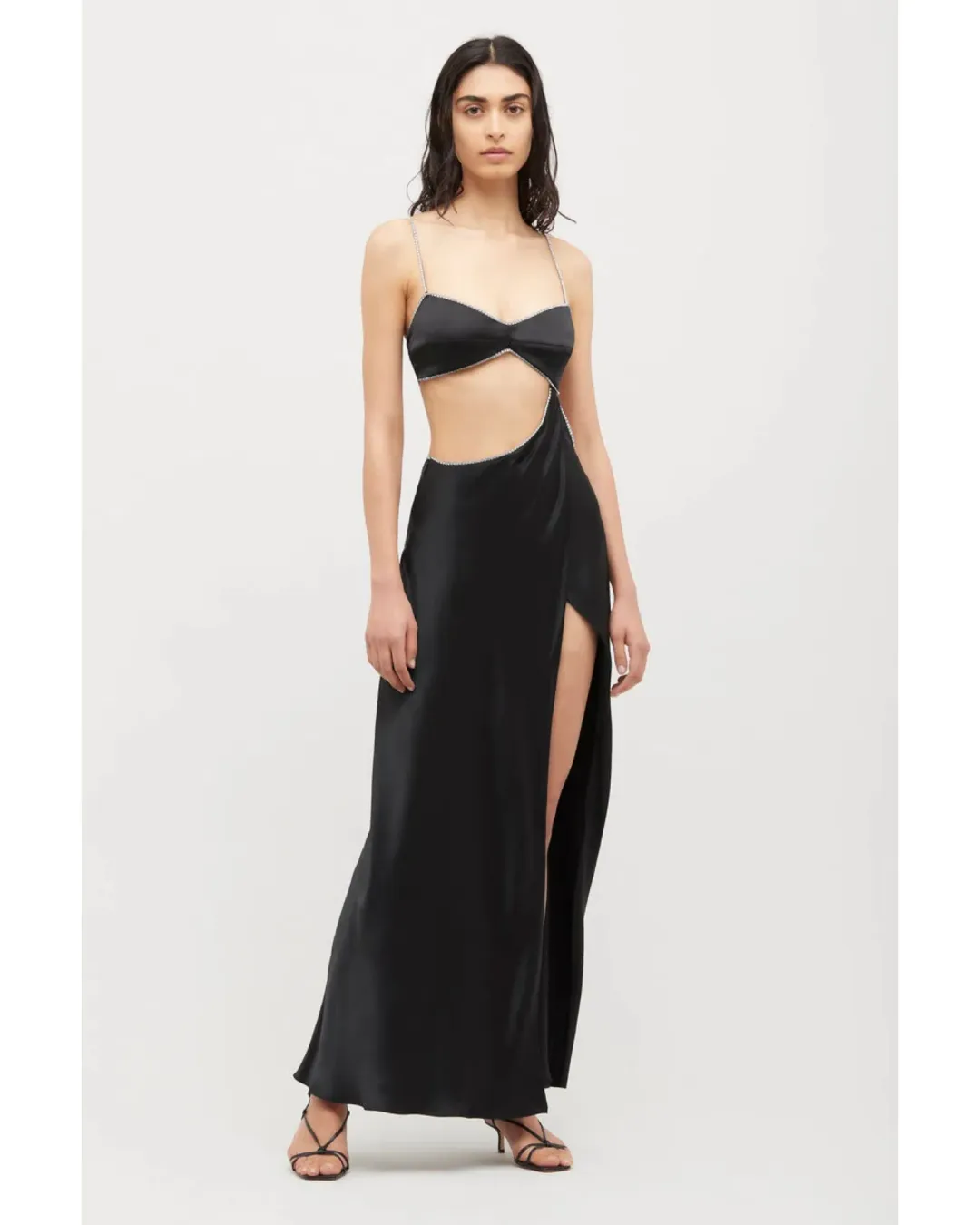 Michael Lo Sordo Symic Crystalline Luna Dress Black Size AU 8 for rent on The Volte - main image