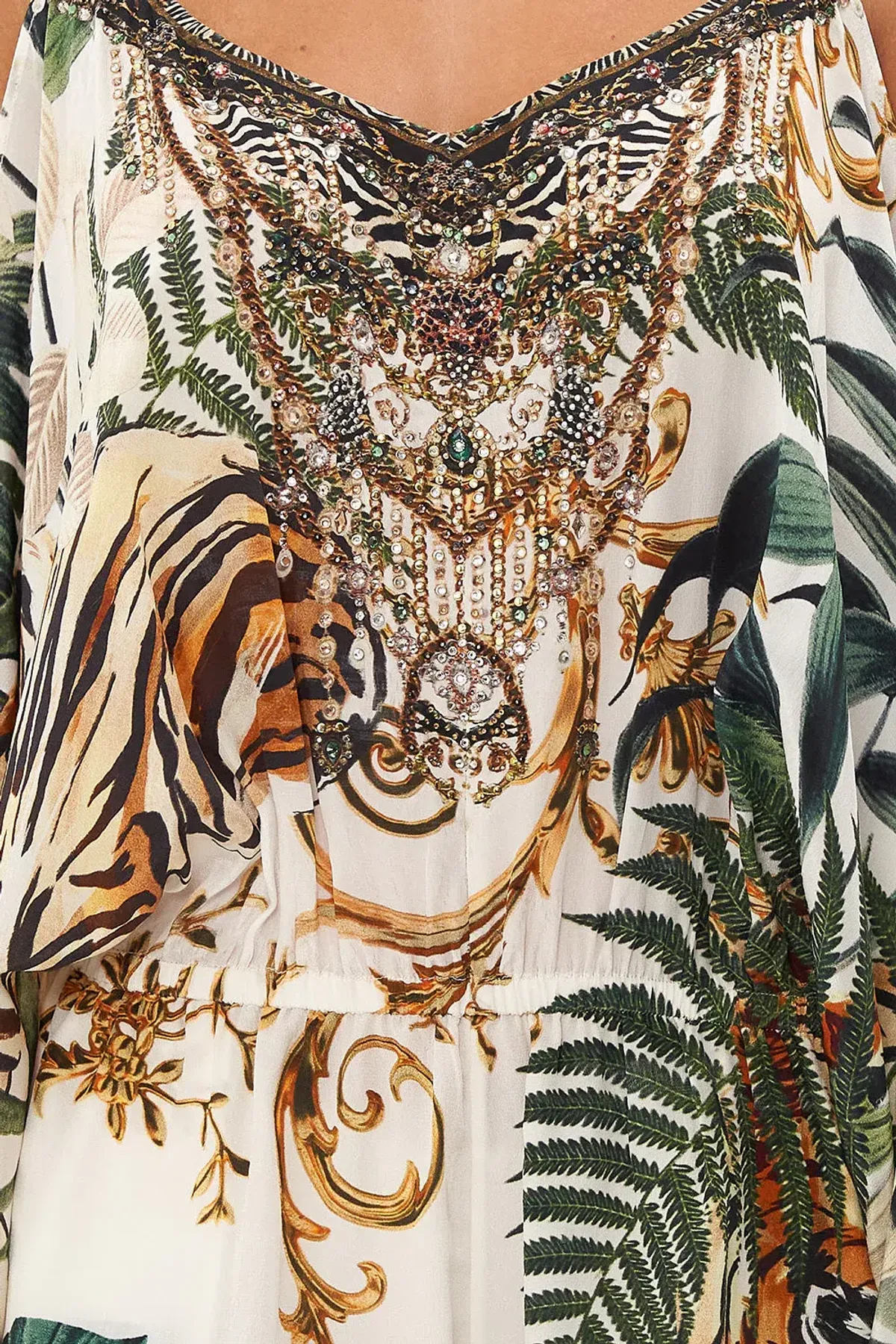 Camilla Franks Drop Shoulder Playsuit Tiger Trap Print Size S /AU 10 - Image 6